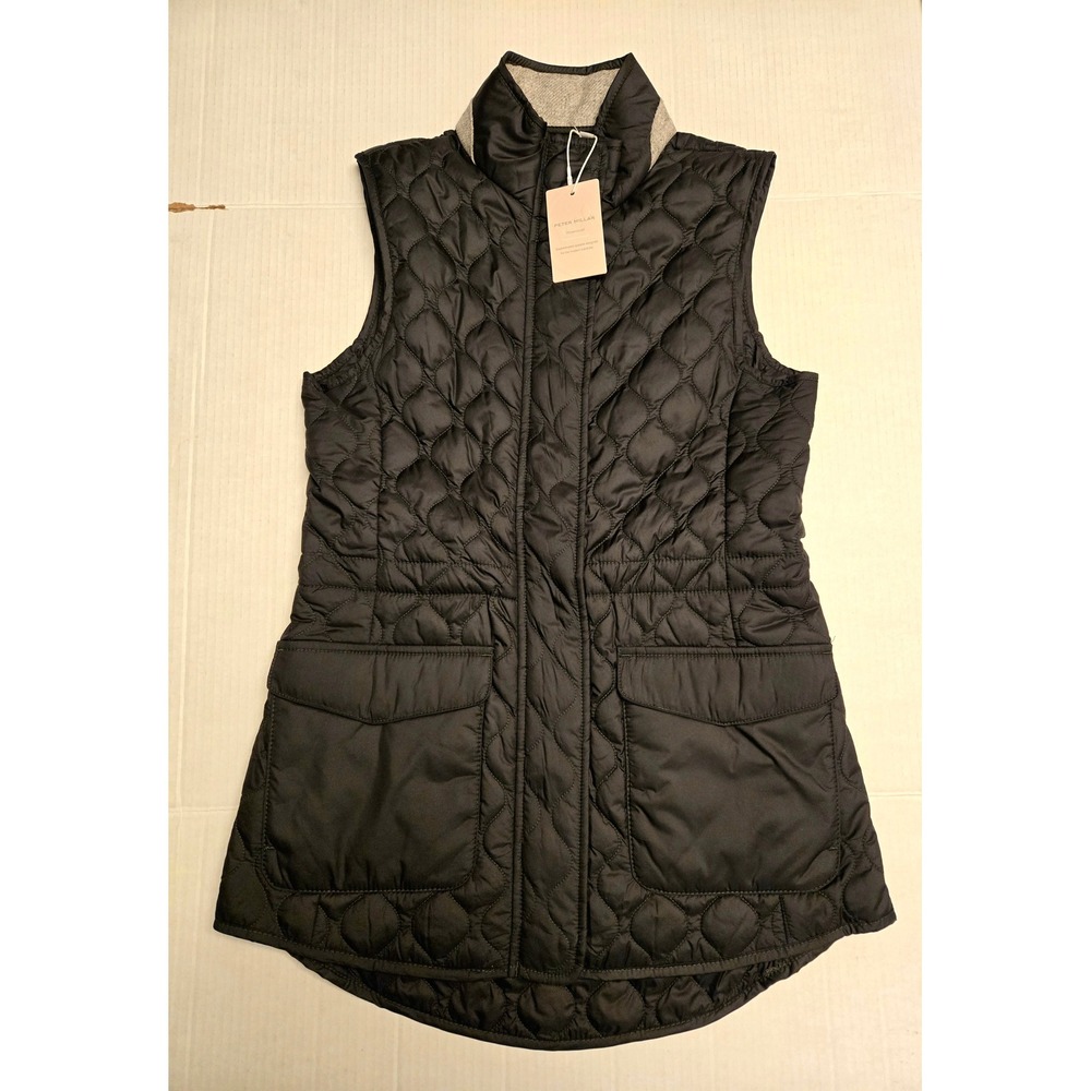 Peter Millar Women's‎ Black Addison Quileted Travel Vest, XS